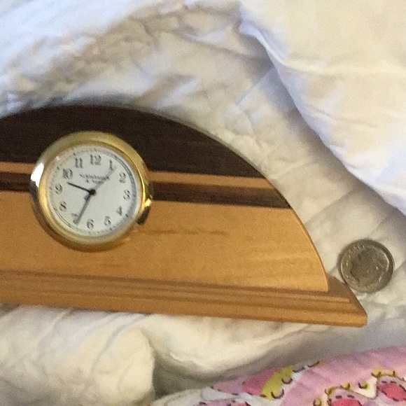 Desk clock, wood new - Picture 5 of 6